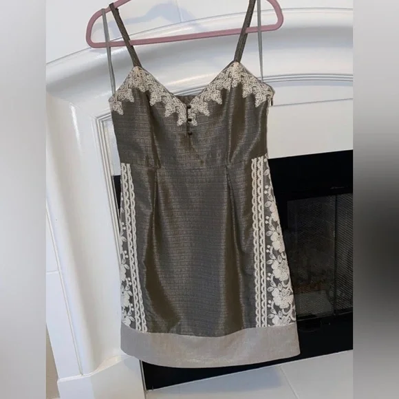 Anthropologie Moulinette Soeurs rainwashed shale dress sz 8 - Picture 1 of 10